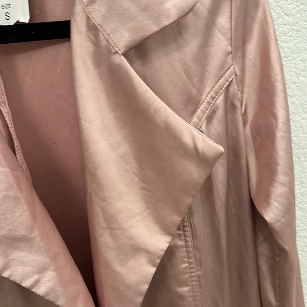 Fashion Nova Pink Notched Collar Trench Coat - Picture 8 of 13